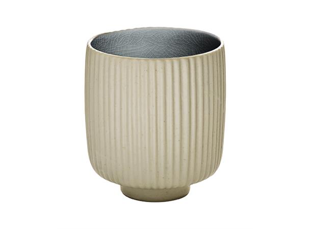 NARA krus u. hank m. relieff 30cl Grå Steingods - Ø:80mm H:95mm 30cl